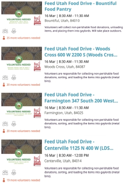Feed Utah Needs You! - March 16th